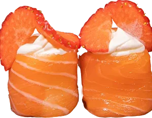 Gunkan Salmão Phila Morango