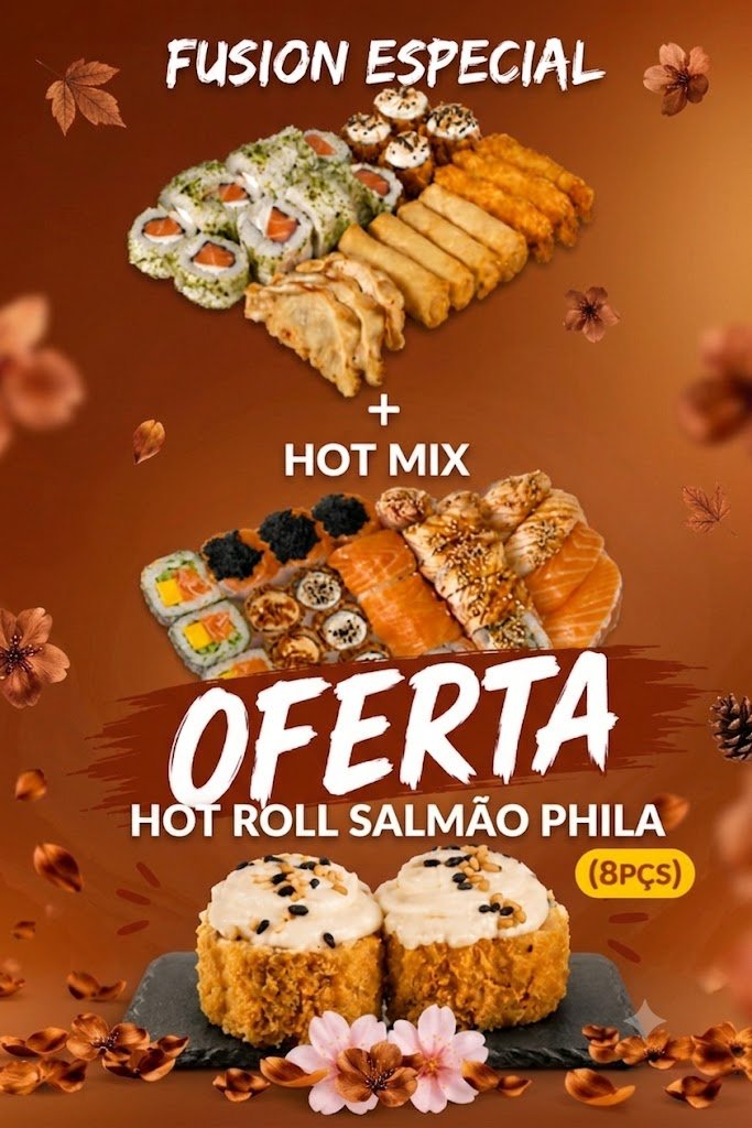 *Oferta Hot Roll Salmão Phila*